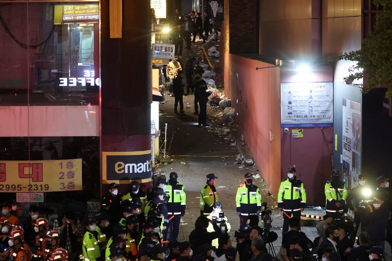 韩国首尔万圣节派对踩踏事故死亡人数上升至149人，另有70人受伤，其中有不少重伤者
