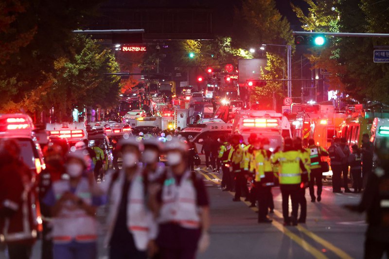 韩国首尔万圣节派对踩踏事故死亡人数上升至149人，另有70人受伤，其中有不少重伤者