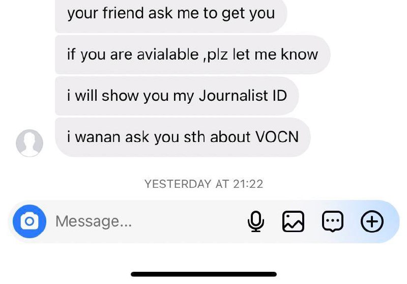 自2022年11月下旬起，有人假冒路透社职员在社交平台上与中国活动人士接触