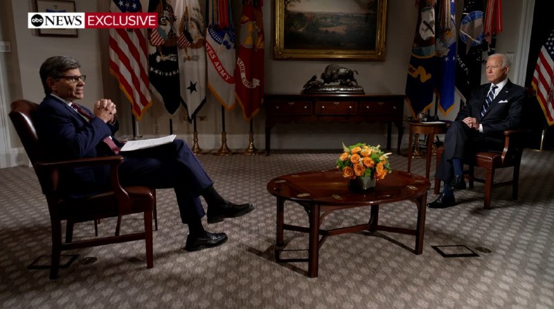 美国总统拜登接受美国广播公司（ABC）的独家访谈