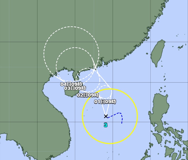 今年第3号台风“暹芭”生成