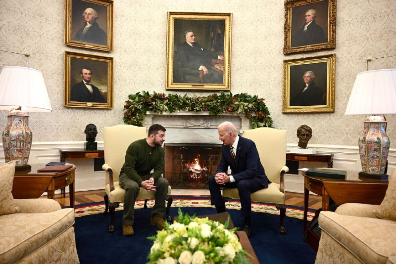 乌克兰总统泽连斯基21日访美，与美国总统拜登会谈并在国会发表讲话