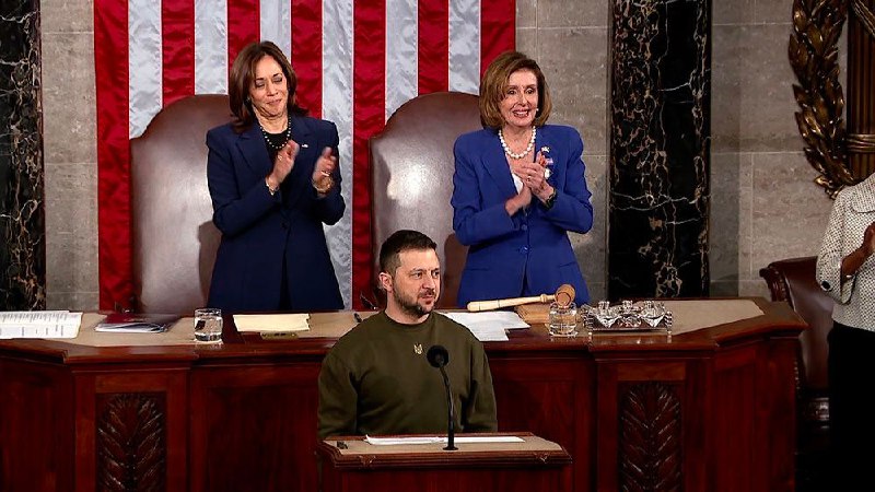 乌克兰总统泽连斯基21日访美，与美国总统拜登会谈并在国会发表讲话